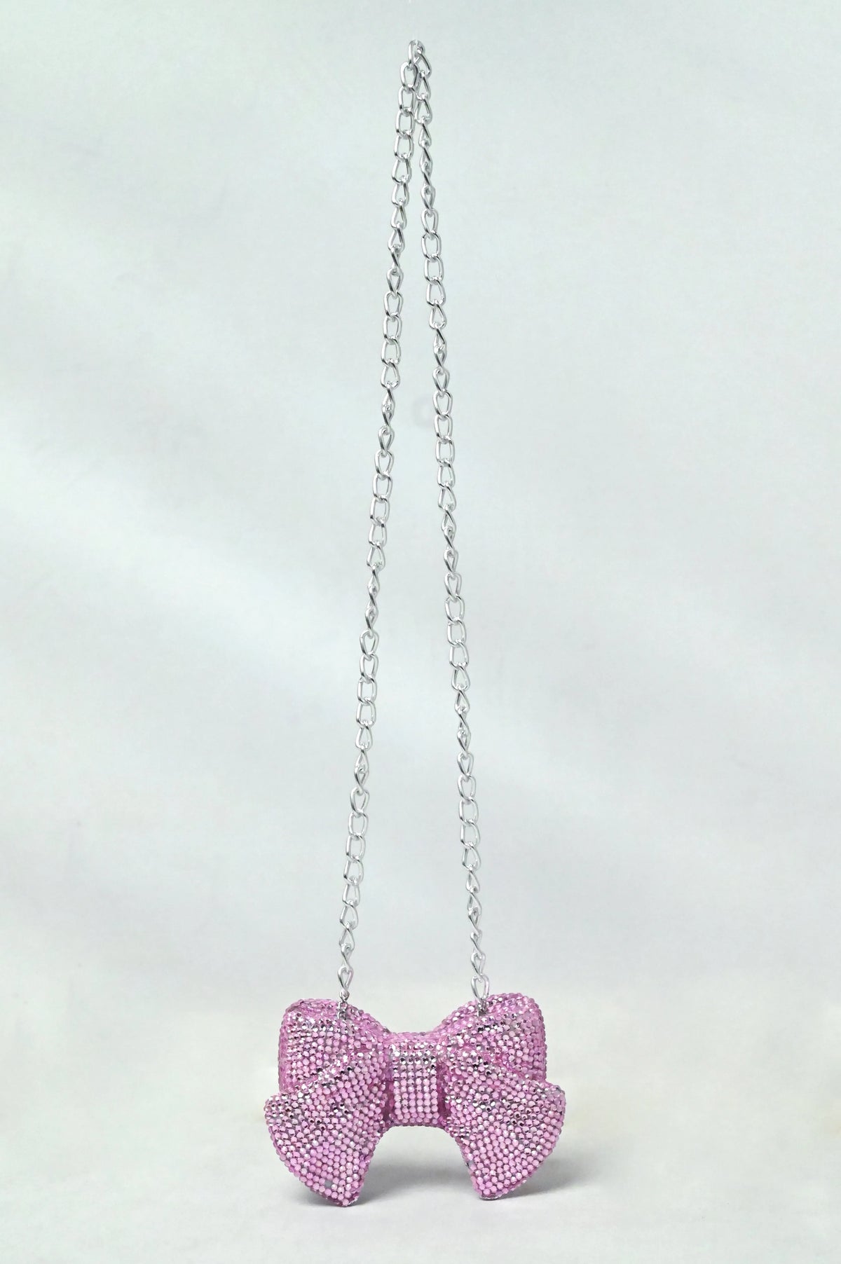 Bow Mini Pink Clutch - Crystal