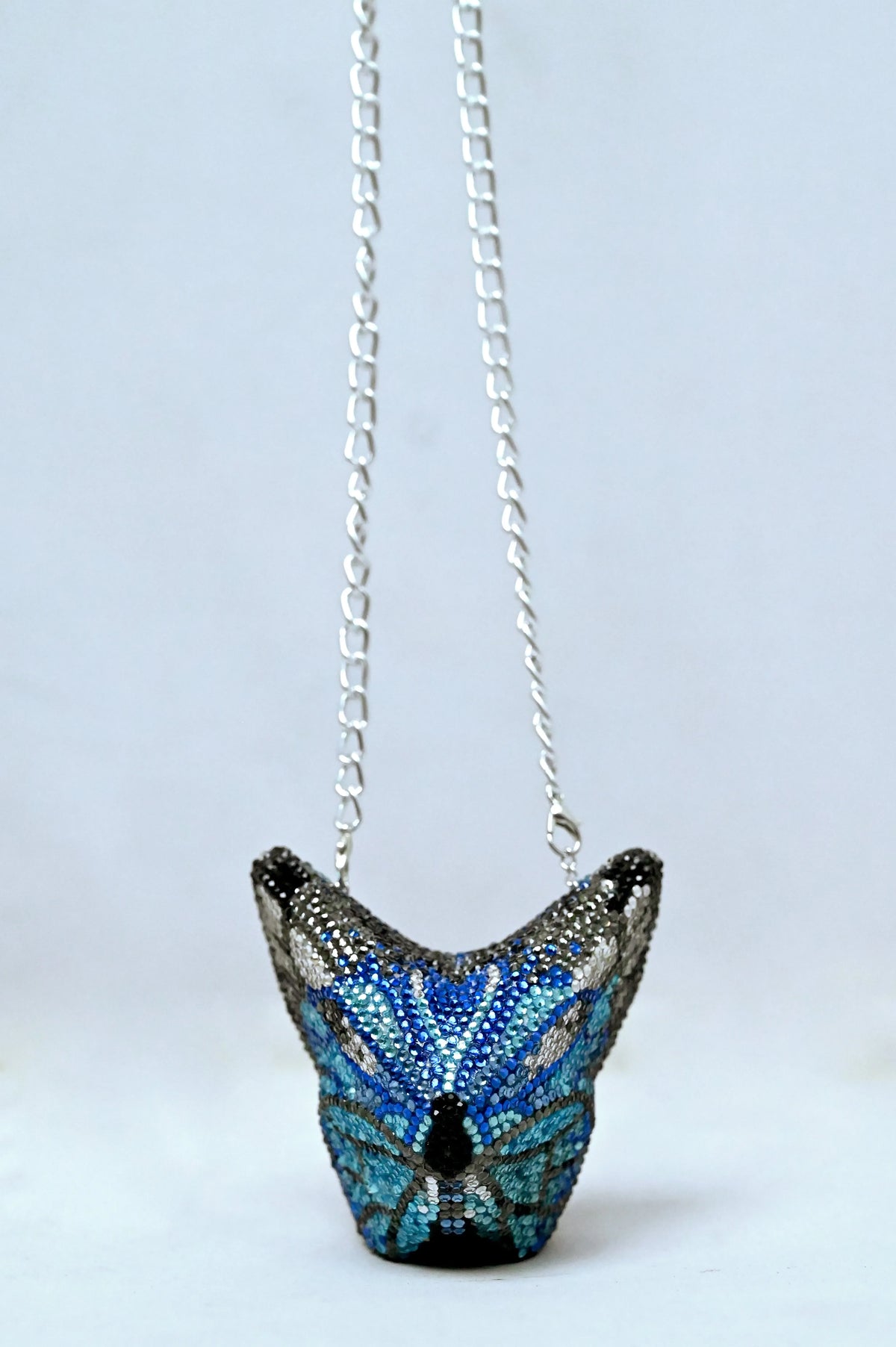 Butterfly Mini Blue Clutch - Crystal
