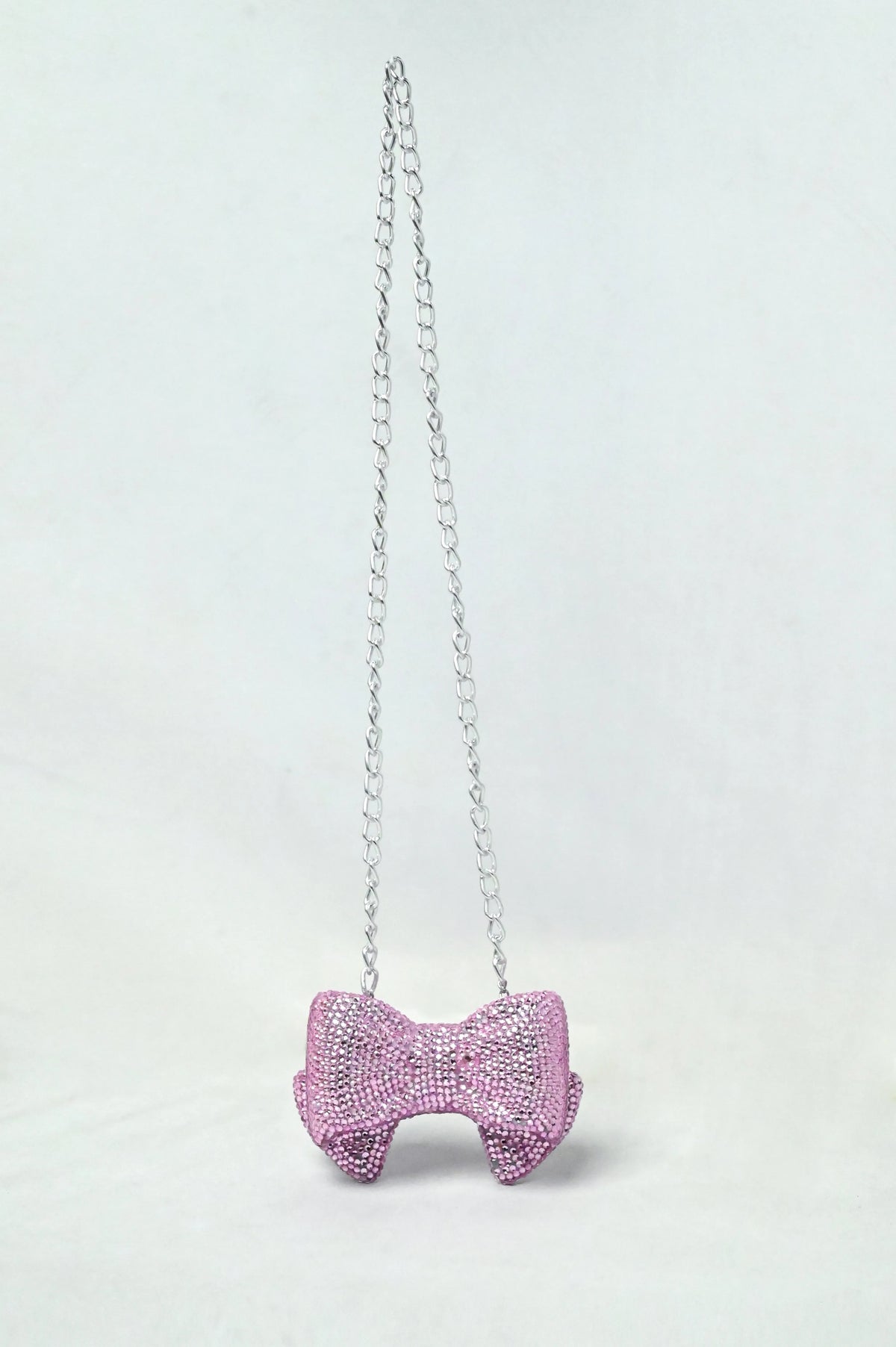 Bow Mini Pink Clutch - Crystal