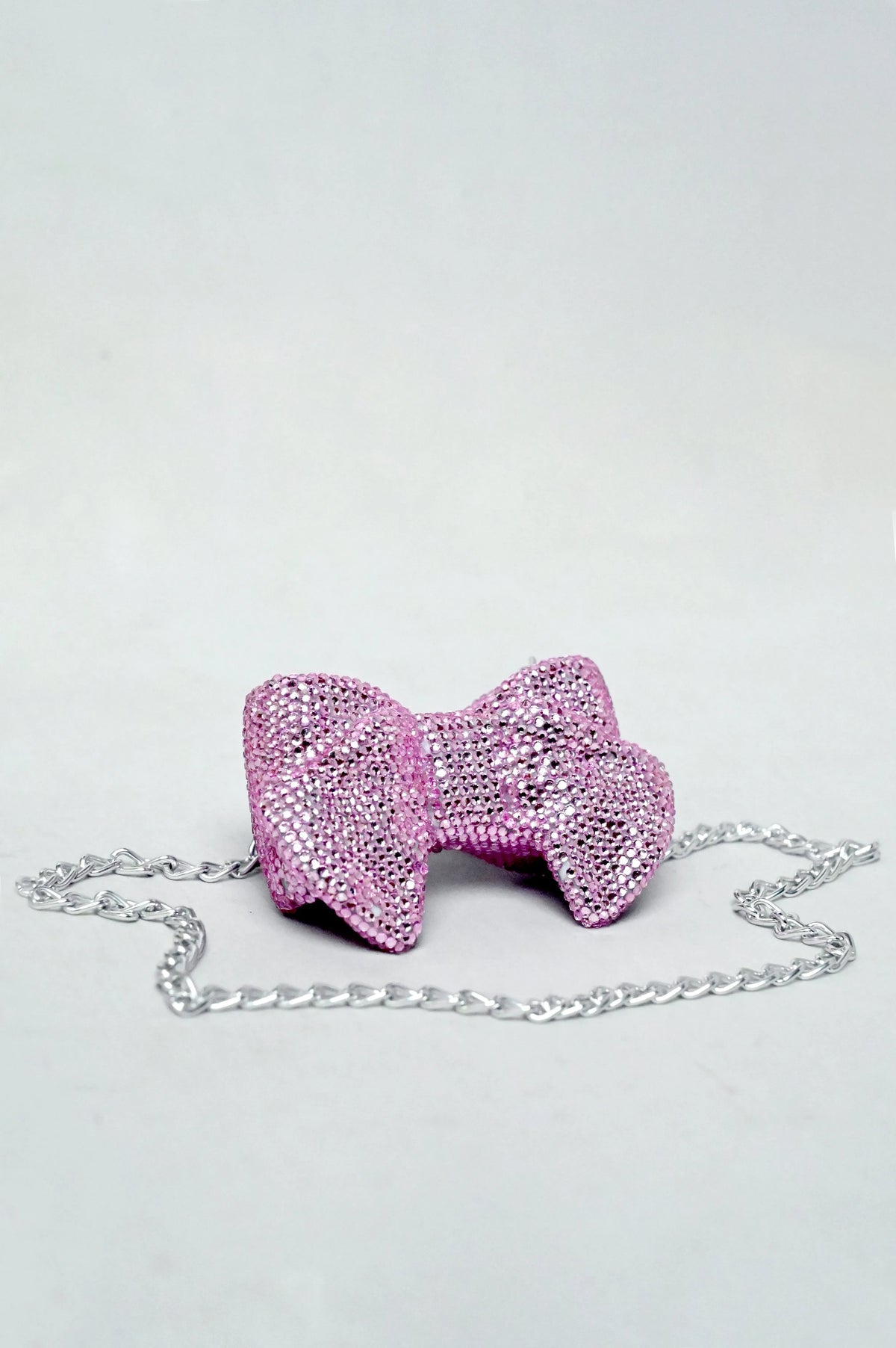 Bow Mini Pink Clutch - Crystal