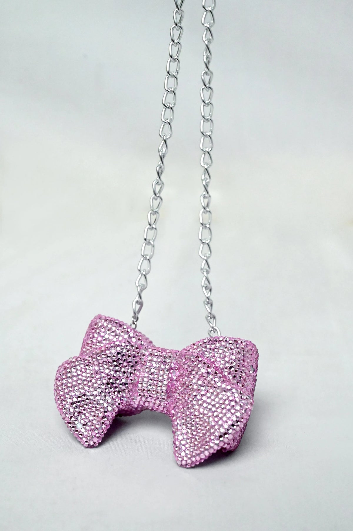 Bow Mini Pink Clutch - Crystal