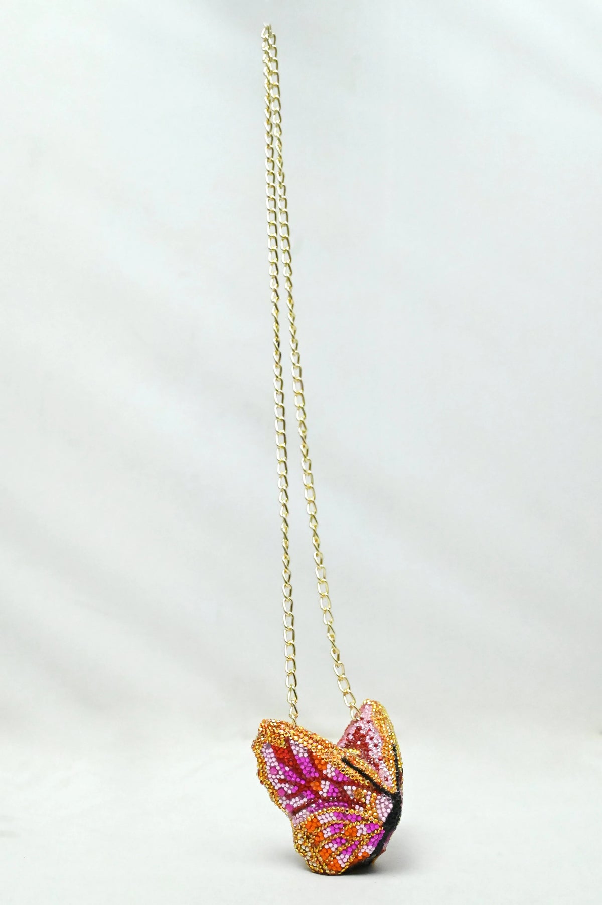 Butterfly Mini Pink Clutch - Crystal