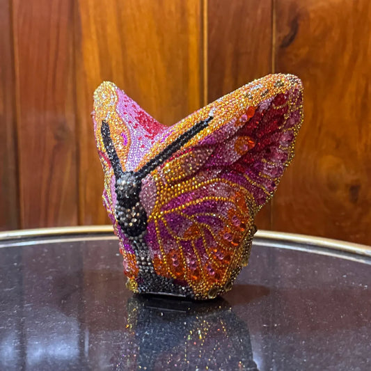 Butterfly Pink Clutch - Crystal