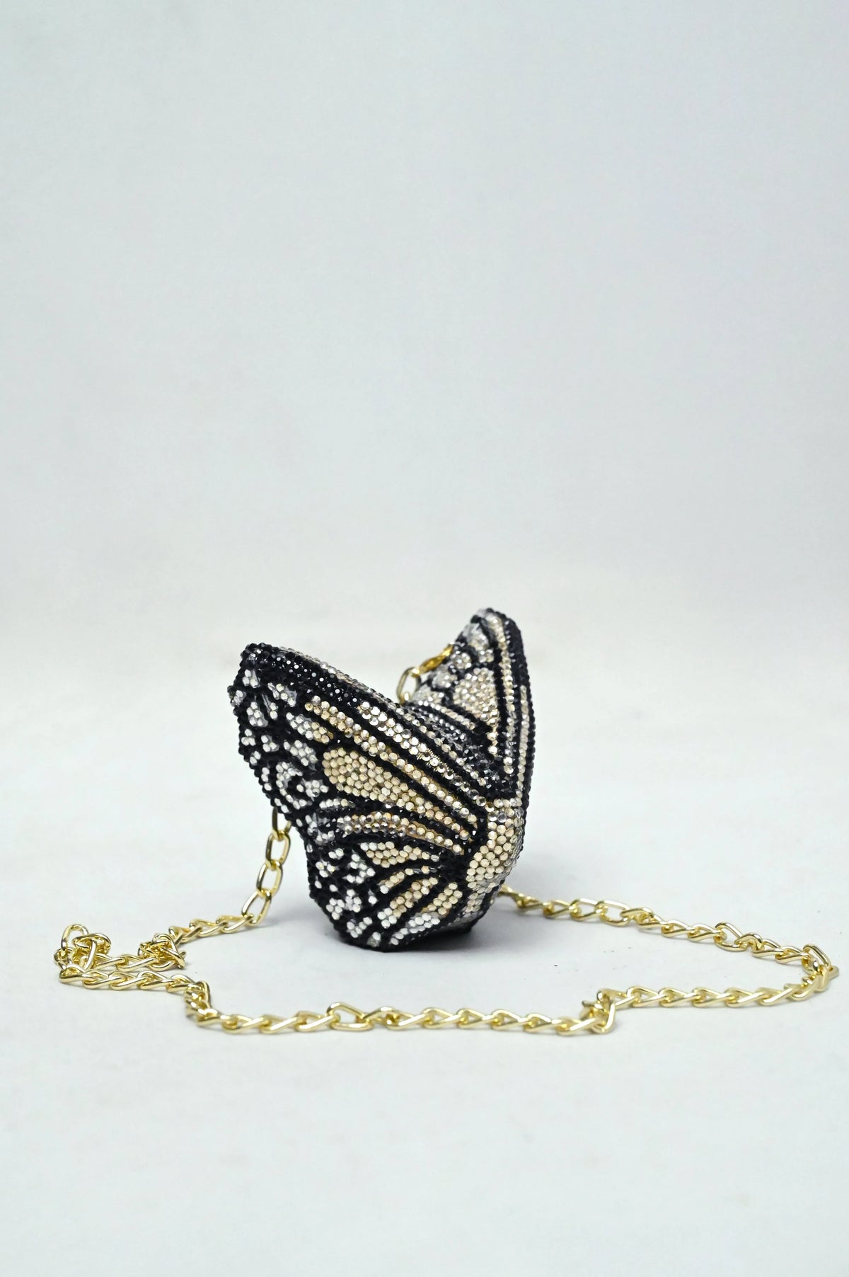 Butterfly Mini Gold Clutch - Crystal