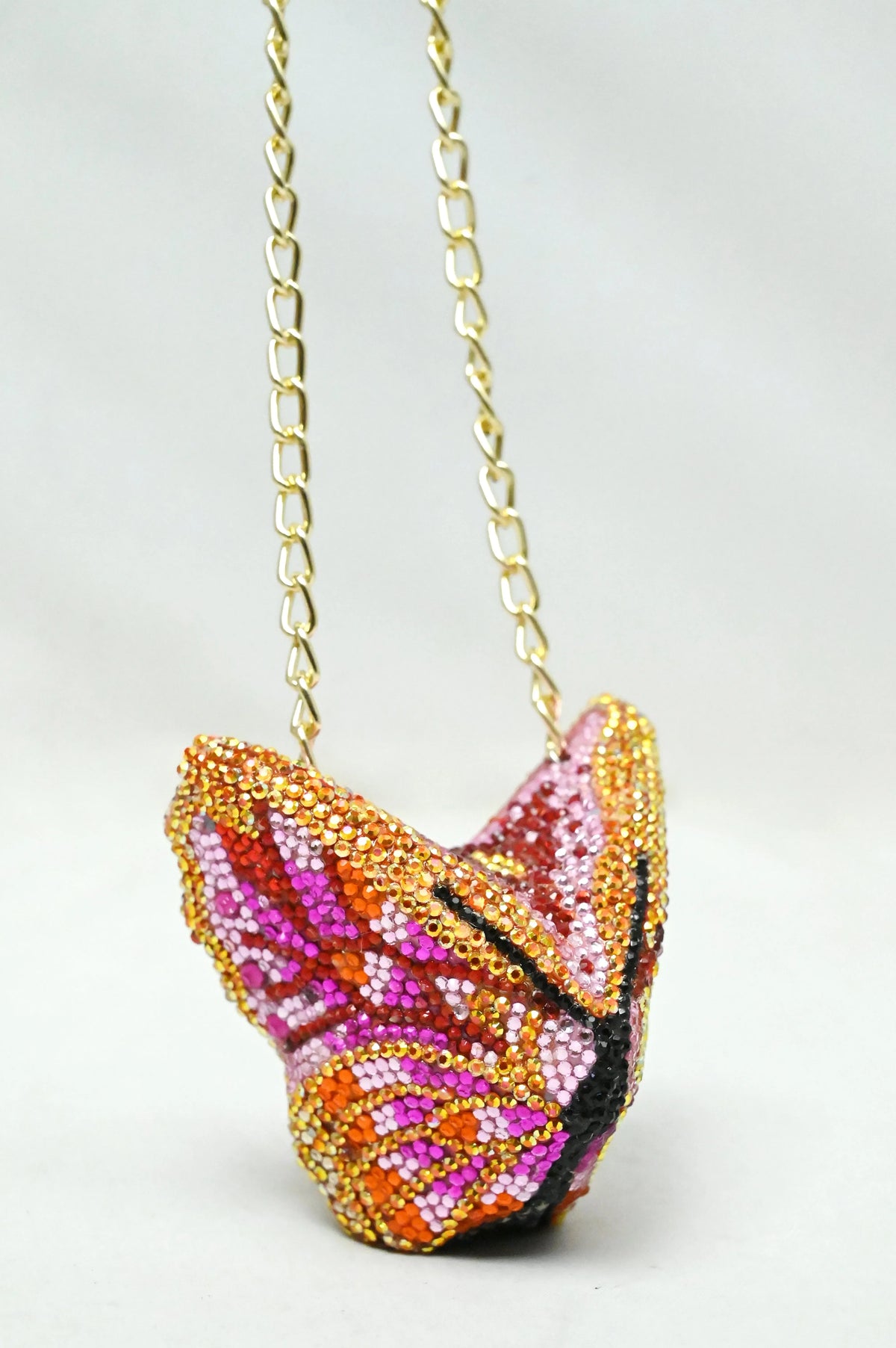 Butterfly Mini Pink Clutch - Crystal