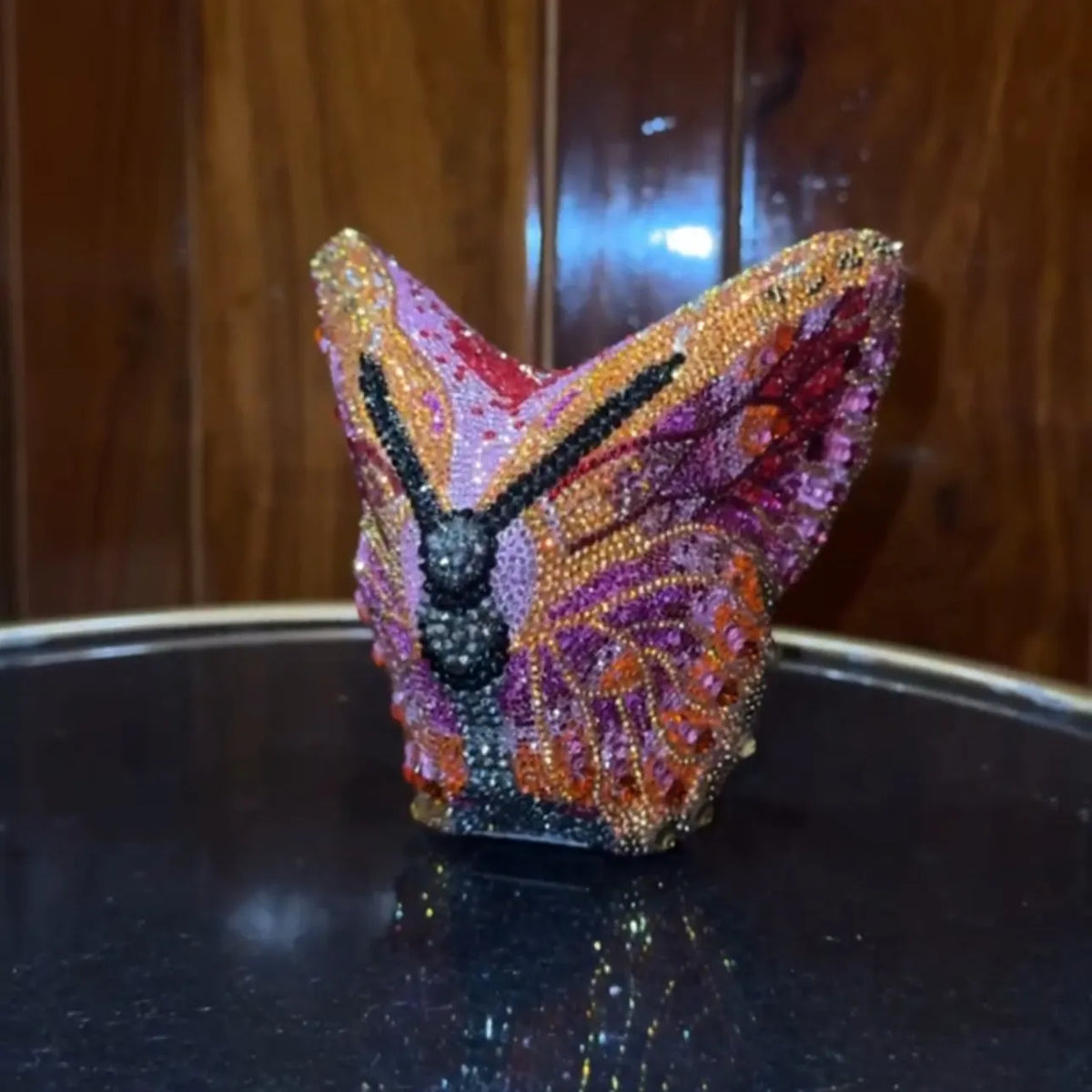 Butterfly Pink Clutch - Crystal