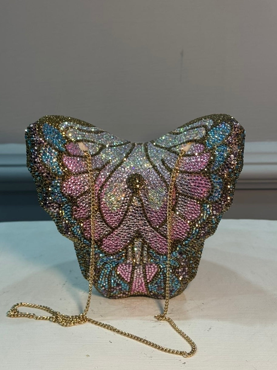 Butterfly Serafina Clutch - Crystal