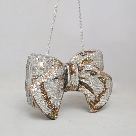 Bow Aurora Clutch - Crystal