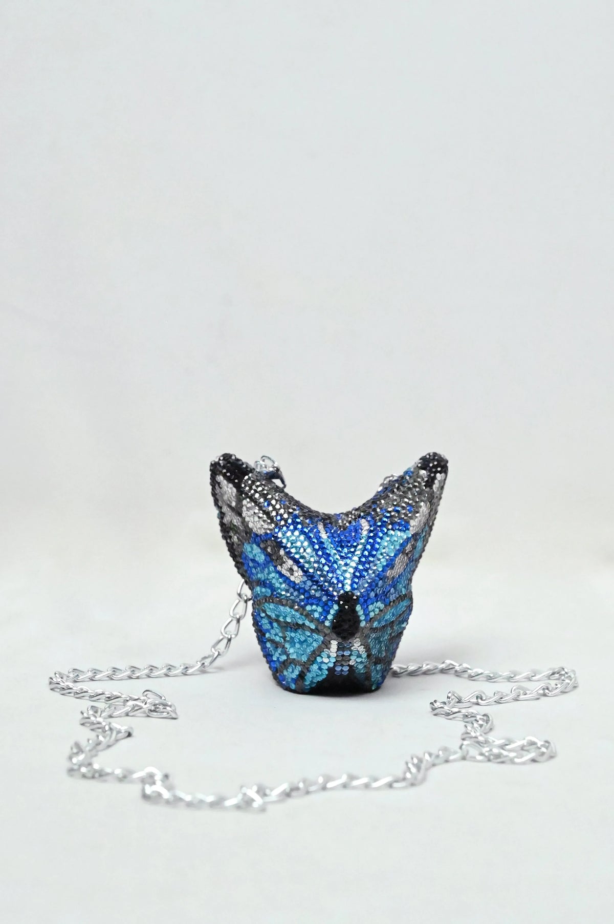 Butterfly Mini Blue Clutch - Crystal