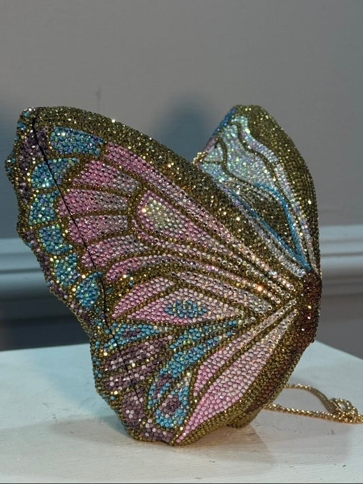 Butterfly Serafina Clutch - Crystal