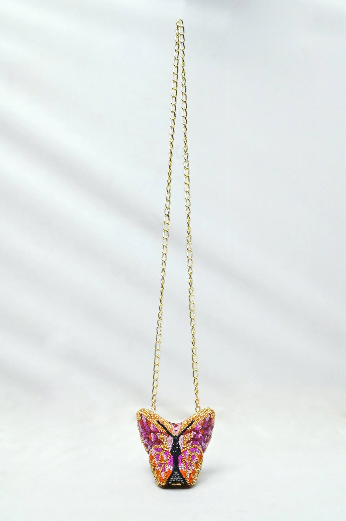 Butterfly Mini Pink Clutch - Crystal