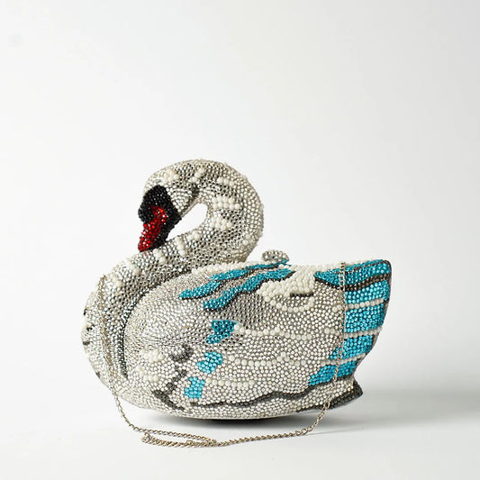 Swan Clutch - Crystal