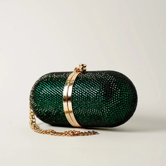 Pill Clutch - Emerald Crystal