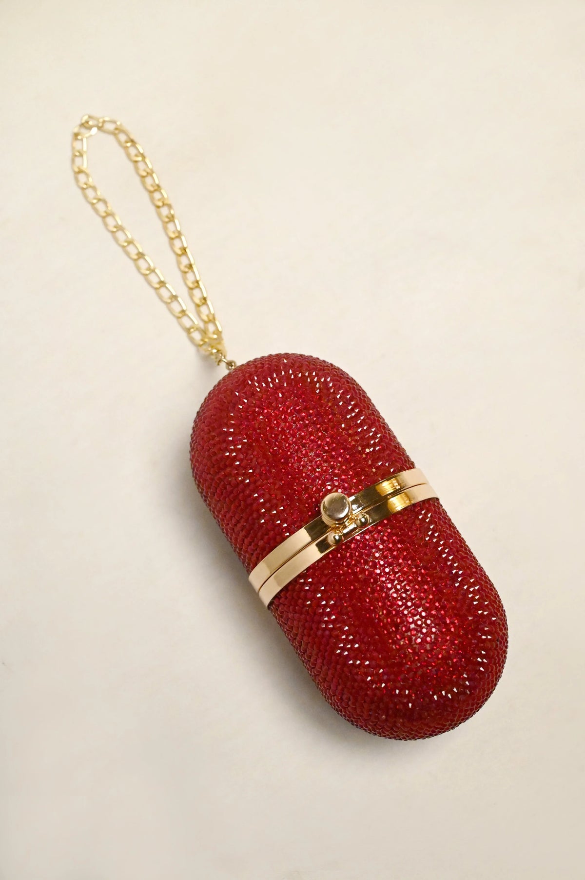 Pill Red Clutch - Crystal
