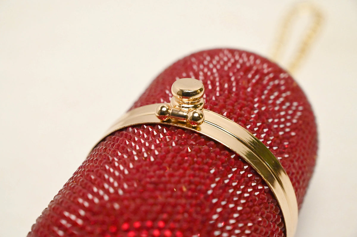 Pill Red Clutch - Crystal