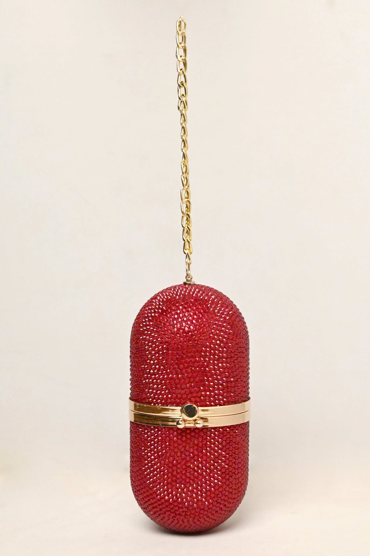 Pill Red Clutch - Crystal