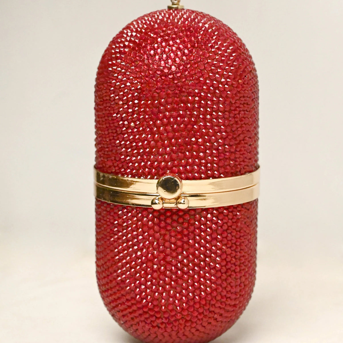 Pill Red Clutch - Crystal