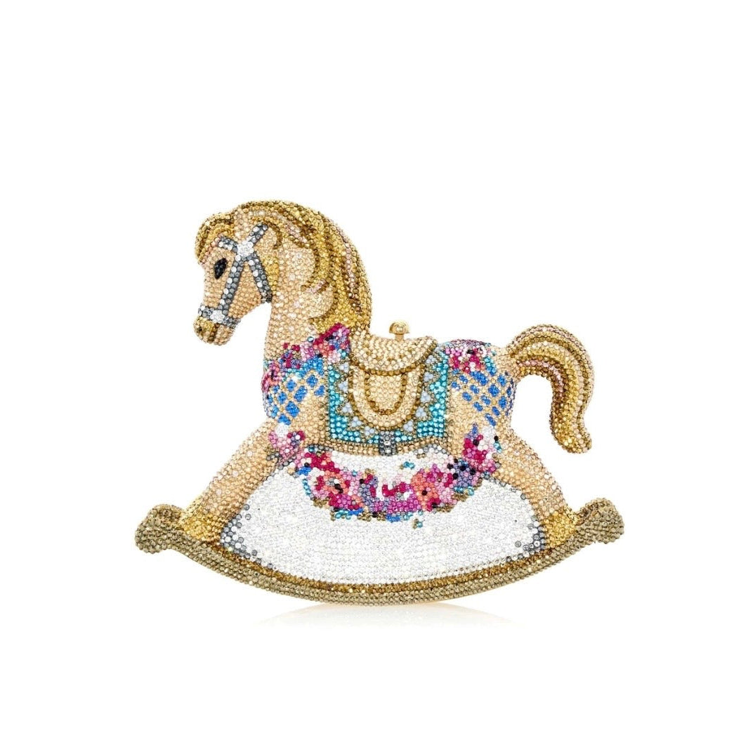 Horse Gold Clutch - Crystal