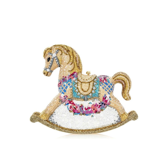 Horse Gold Clutch - Crystal