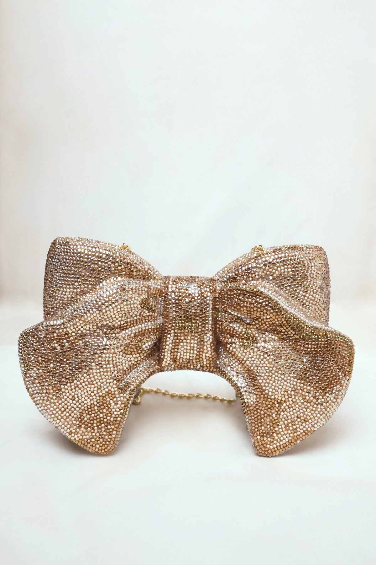 Bow Gold Clutch - Crystal